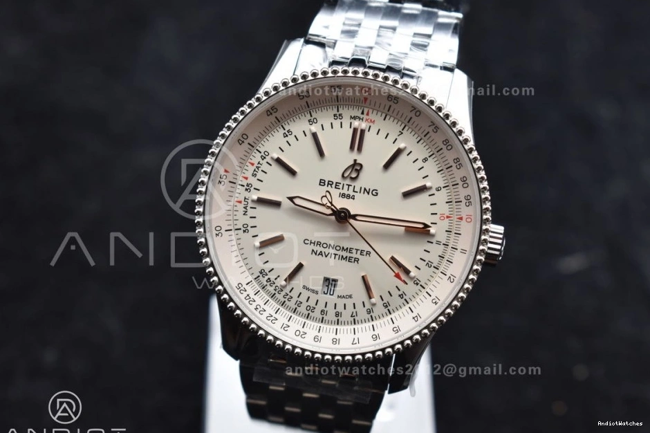 V7F Edition Navitimer Best SS 923 Bracelet A Dial White Bezel 1:1 1 RG SS on Functional 0207